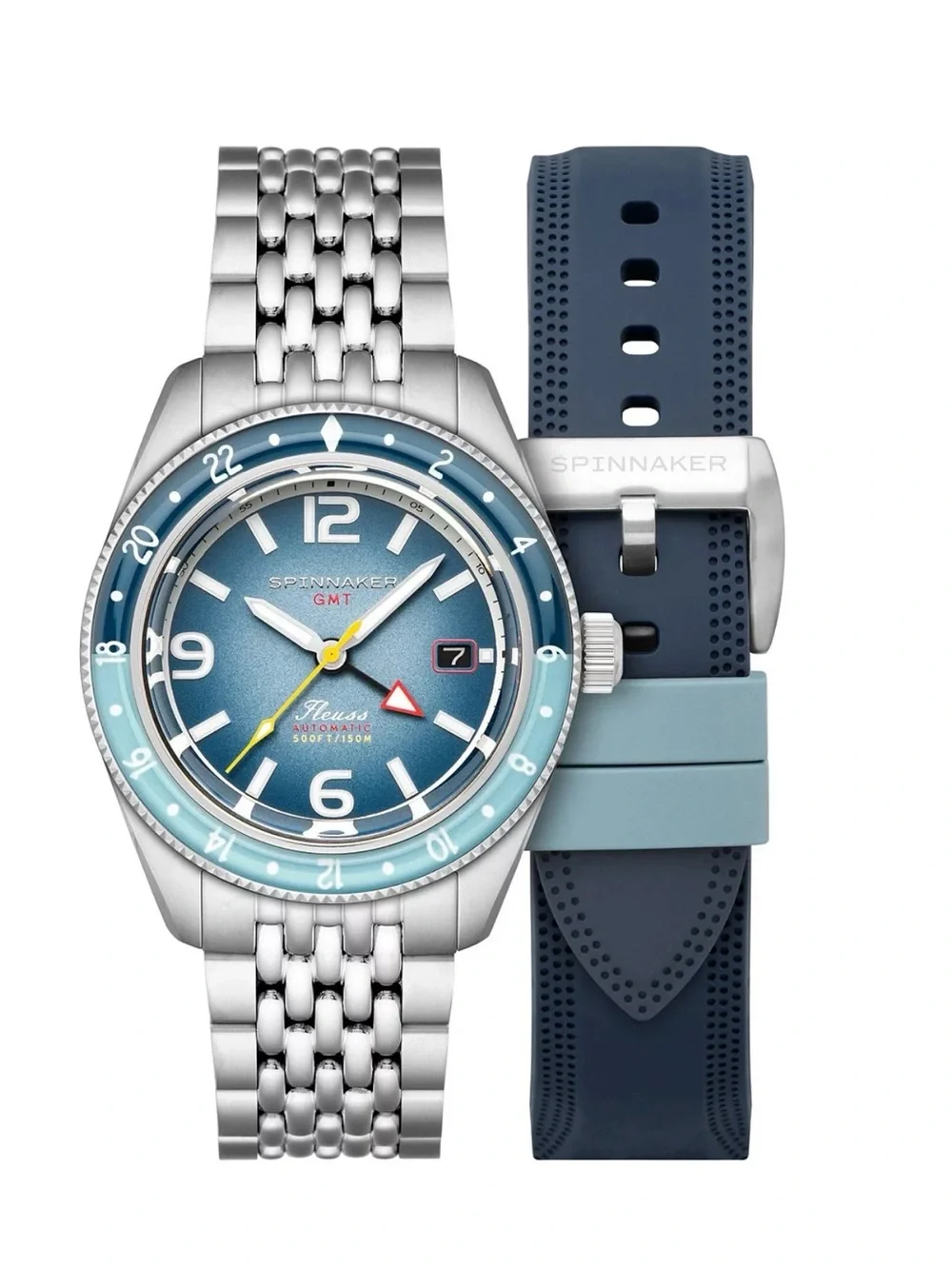 Spinnaker Fleuss GMT Automatic Solid Stainless Steel Bracelet Watch, 43mm